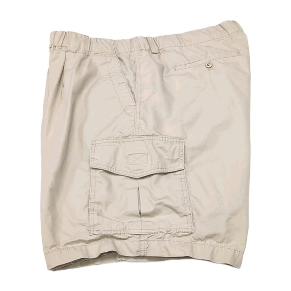Tommy Bahama Survivor Cargo Shorts Mens Size XXL 2XL Beige‎ Cotton Elastic Waist - Picture 3 of 14